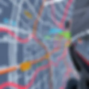 A map highlighting the Dubai Metro routes