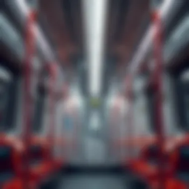 Interior view of a Dubai Metro train showcasing its design