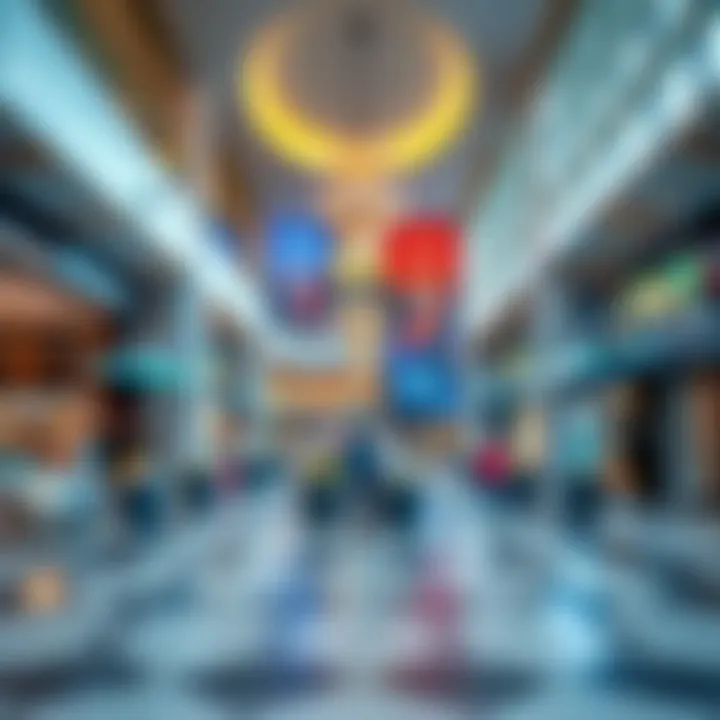 Vibrant commercial spaces designed for shopping and leisure activities