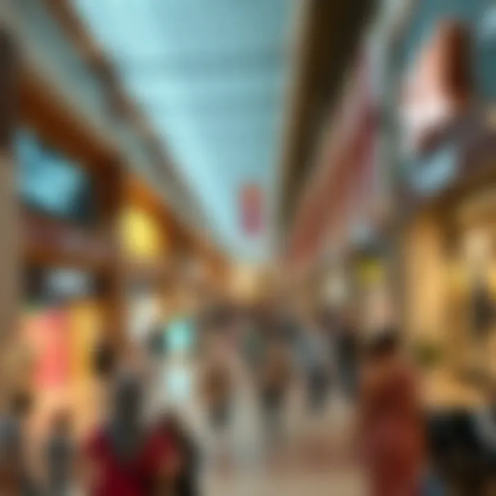 Shoppers enjoying a bustling day inside Emirates Mall