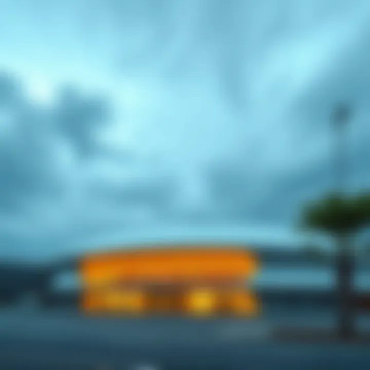 Architectural design of the Etihad Arena exterior