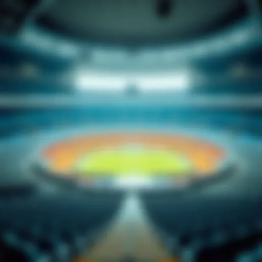 Seating layout of Etihad Arena highlighting different zones