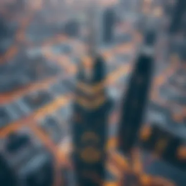 Aerial view of Exchange Tower showcasing its architectural design