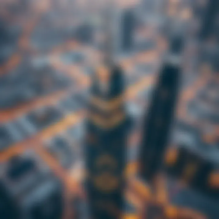 Aerial view of Exchange Tower showcasing its architectural design