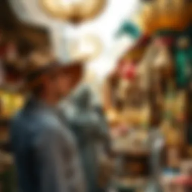 Vibrant market scene in Dubai with local crafts