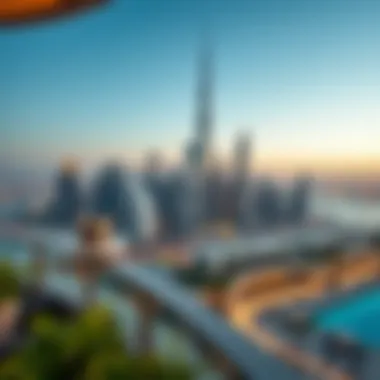 Breathtaking Skyline Views from Address Hotel JBR Panoramic skyline from Address Hotel JBR terrace