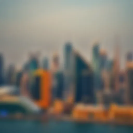 A stunning skyline view of Dubai showcasing iconic buildings