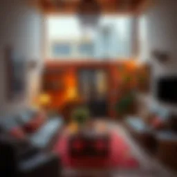 Cozy Airbnb living space in Bur Dubai showcasing local decor