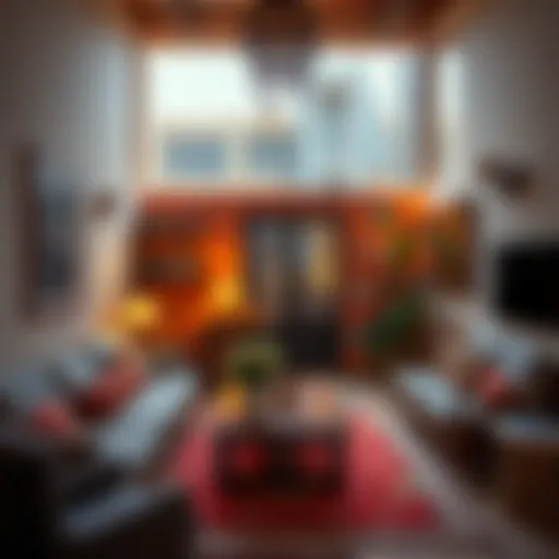 Cozy Airbnb living space in Bur Dubai showcasing local decor