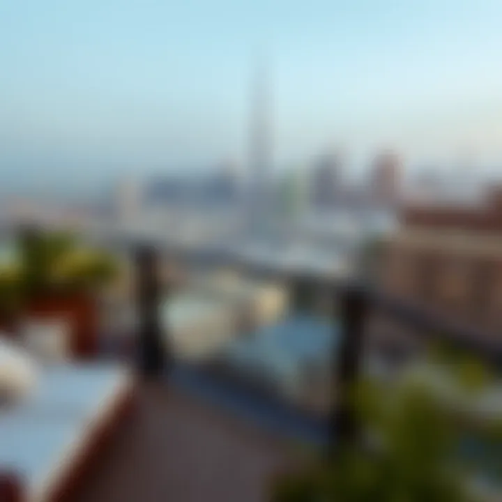 View of Bur Dubai skyline from Airbnb terrace