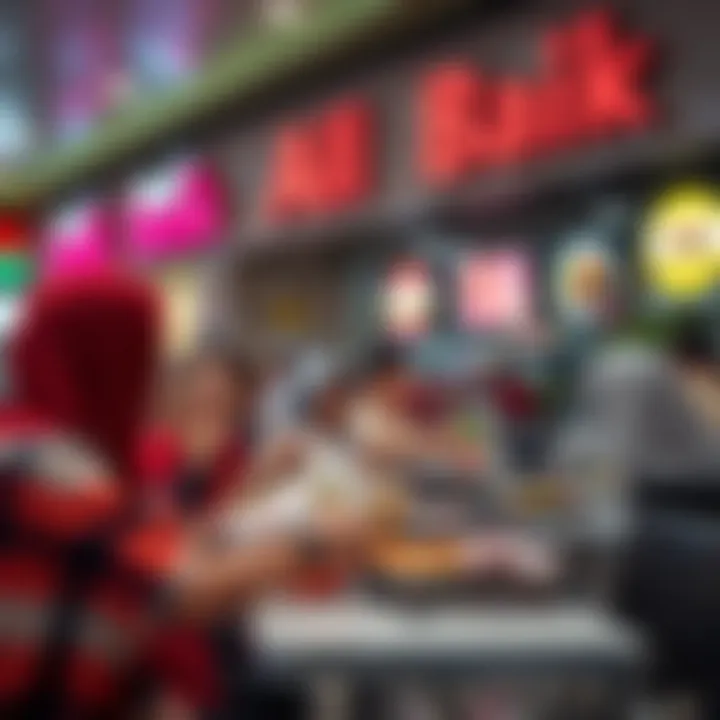 Happy diners enjoying meals at Al Baik