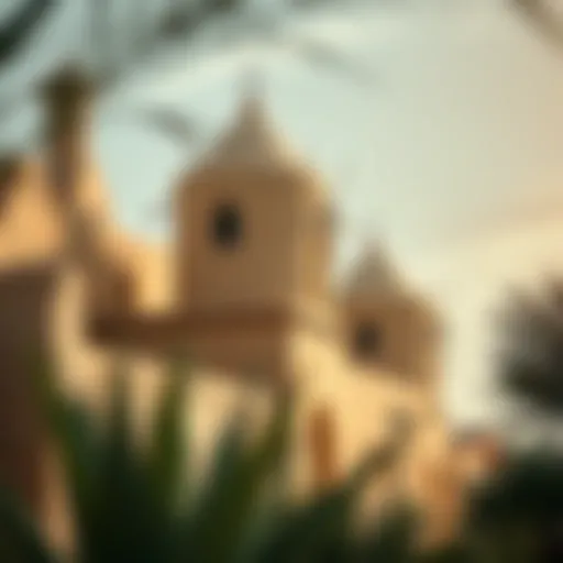 Traditional Emirati architecture showcasing wind towers