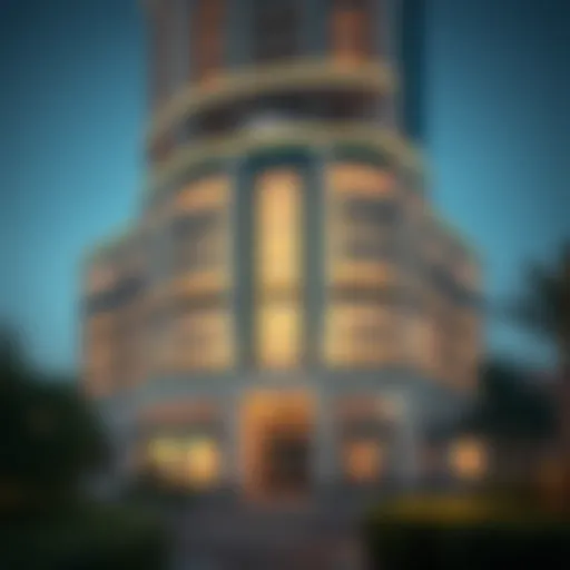 Exterior view of Al Hilal Bank Building showcasing its architectural elegance