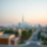 A captivating skyline view of Al Rafa highlighting its modern architecture