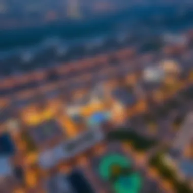 Aerial View of العين دبي Stunning aerial view of العين دبي showcasing its unique architecture and layout