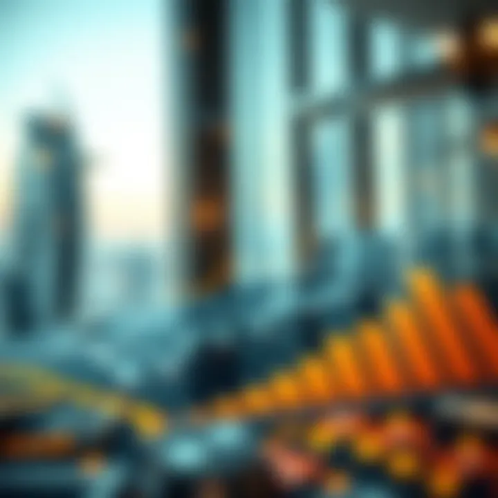 Graphs and charts depicting current real estate market trends in العين دبي