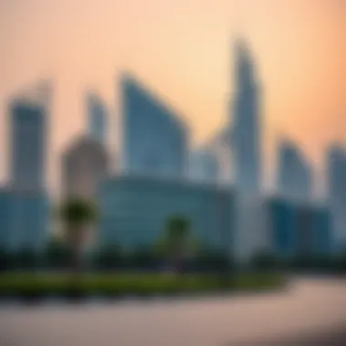 Jebel Ali Skyline with Modern Architecture Jebel Ali skyline showcasing modern architecture