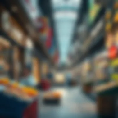 Vibrant Shopping Scene in Al Warqa Grocery and retail shops in Al Warqa