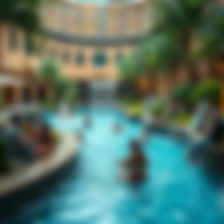 Visitors enjoying the tranquil ambiance of Dubai Mall waterfalls