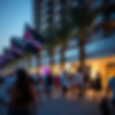 Community Event Near Beach Towers A vibrant community event held near Beach Towers, illustrating community living