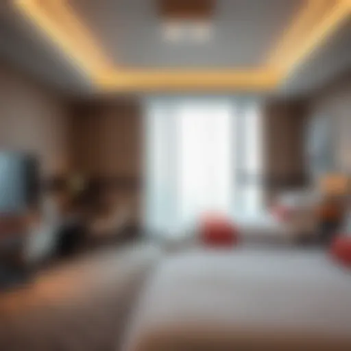 Luxurious hotel room in Dubai with modern decor