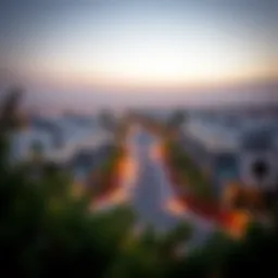 A panoramic view of Batain Liwa showcasing modern residential buildings
