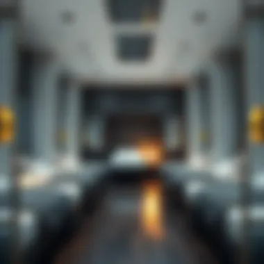 Interior of a modern bed space facility highlighting spacious living quarters and amenities.