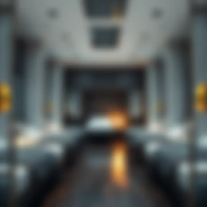 Interior of a modern bed space facility highlighting spacious living quarters and amenities.