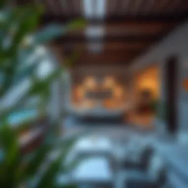 Serene outdoor areas enhancing the living experience in bed spaces Tranquil outdoor space in a bed space residence