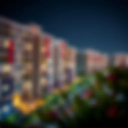 A vibrant view of Sonapur's residential buildings reflecting diverse living conditions