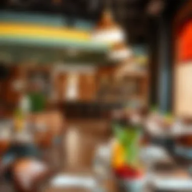 Vibrant Casual Dining: A Relaxed Culinary Escape Casual dining atmosphere with vibrant decor