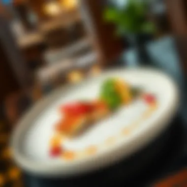 A Gourmet Delight: Exquisite Culinary Presentation Gourmet dish beautifully plated at a top restaurant