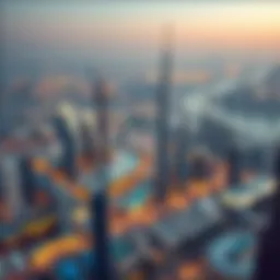 Aerial view of Dubai skyline showcasing modern architecture