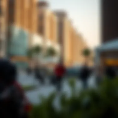 Community spaces around برج افينيو التعاون fostering social interaction