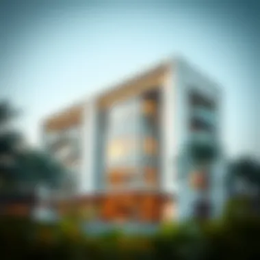 Exterior view of برج افينيو التعاون showcasing its modern architecture