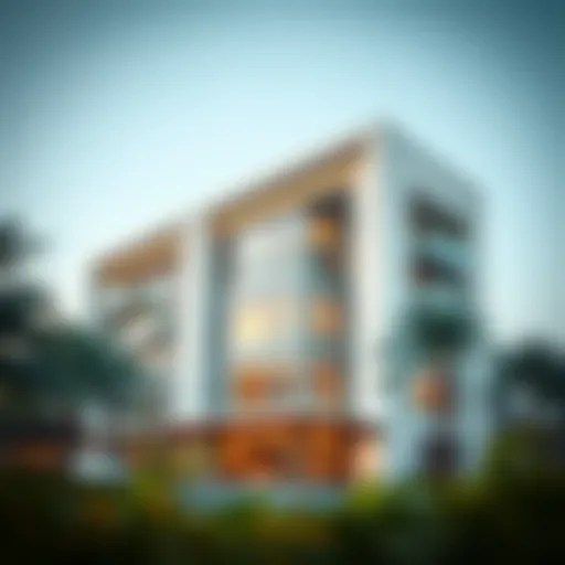 Exterior view of برج افينيو التعاون showcasing its modern architecture