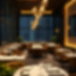 Elegant dining setting at a high-end restaurant