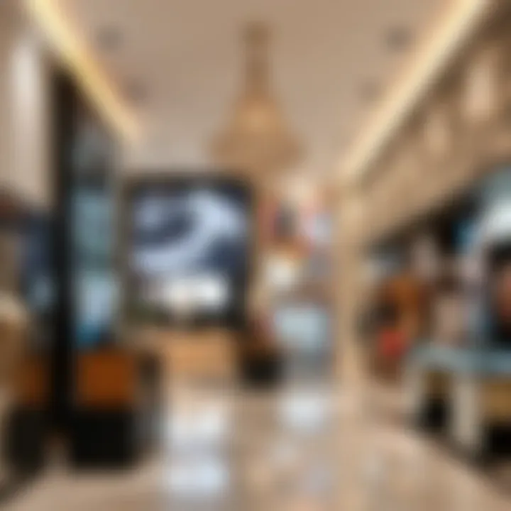 Interior layout of Centrepoint with various retail displays