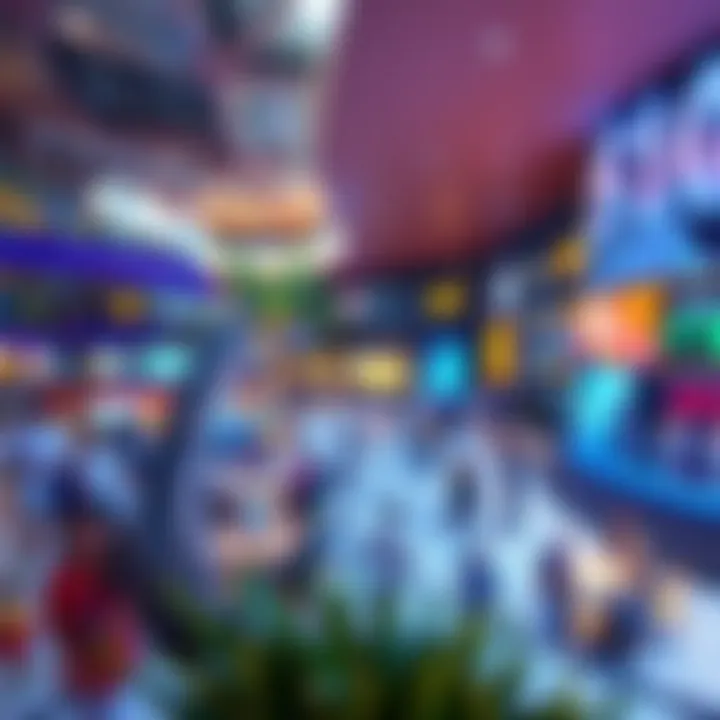 Vibrant Encounters: Entertainment Complex in Dubai Entertainment complex bustling with activities and social interactions