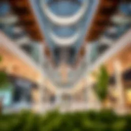 Interior of a luxury shopping center in Dubai showcasing modern architecture