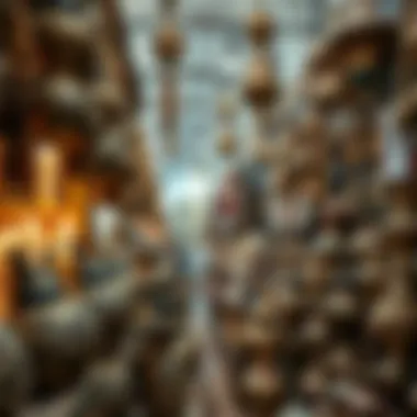 Local Handicrafts at Deira Souk Naif Intricate handicrafts available for sale, reflecting local artistry