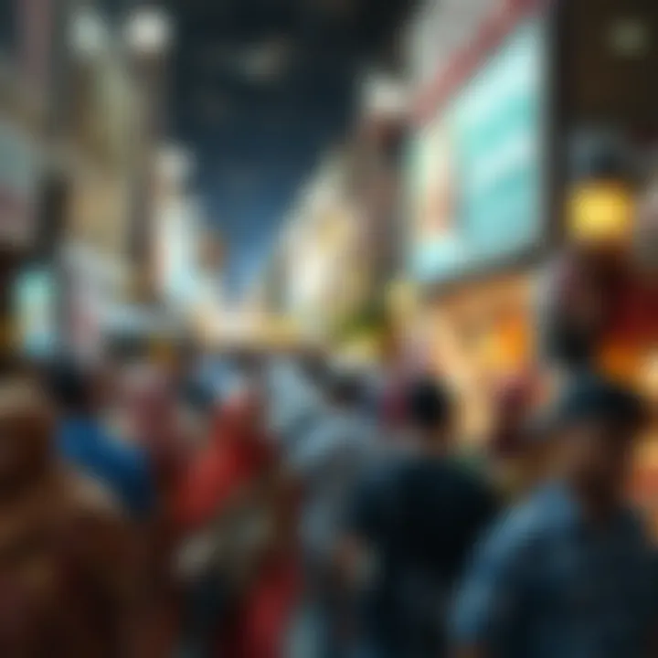 Market Atmosphere and Shopper Experience at Deira Souk Naif A bustling scene of shoppers experiencing the market atmosphere