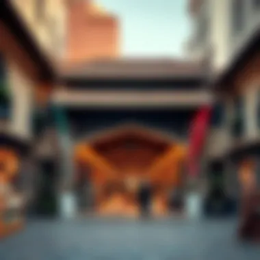 Traditional Architecture of Deira Souk Naif The vibrant entrance of Deira Souk Naif showcasing traditional architecture