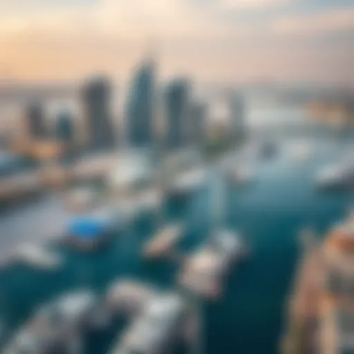 Aerial view of Dubai Creek Harbor showcasing modern skyline