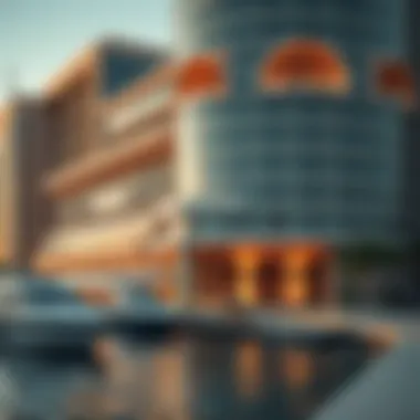Architectural Marvels at Dubai Creek Harbor Architectural details of a landmark building in Dubai Creek Harbor