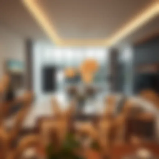 Modern Living Area in Dubai Hills Maple Spacious living area showcasing modern design