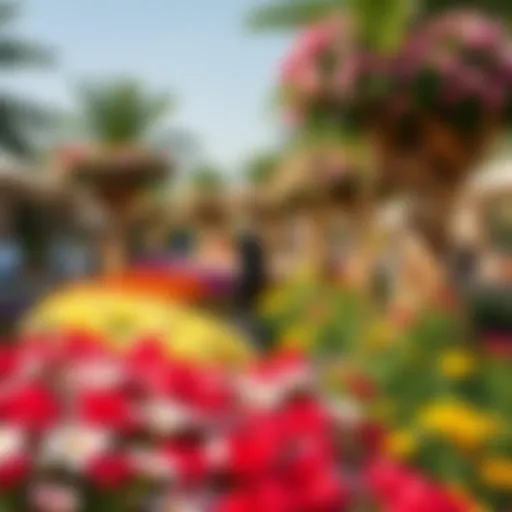 A breathtaking view of the floral arrangements in Dubai Miracle Garden
