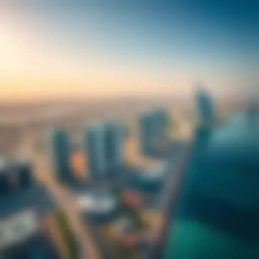 Aerial view of Dubai Pointe showcasing its unique architecture