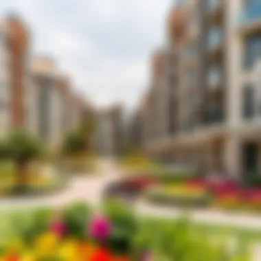 Residential community in Dubai Silicon Oasis with green spaces