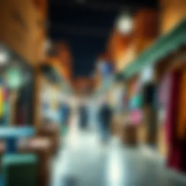 Vibrant marketplace atmosphere at Dubai Souk Al Marfa